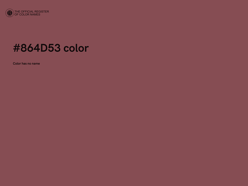 #864D53 color image