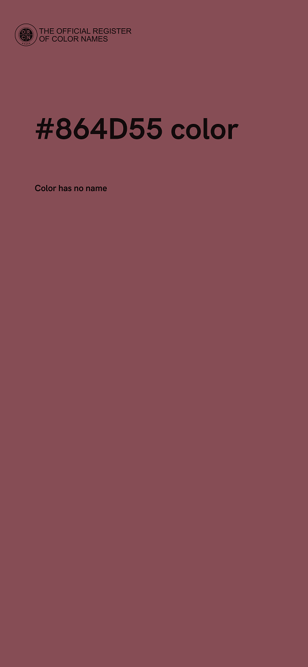 #864D55 color image