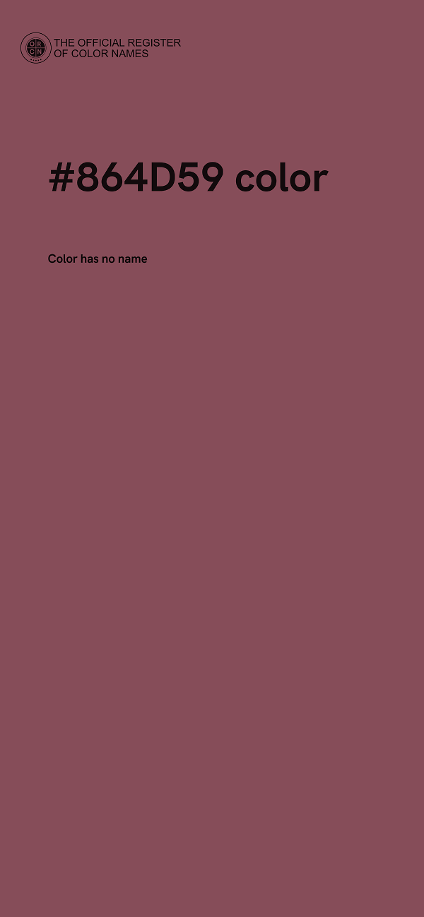 #864D59 color image