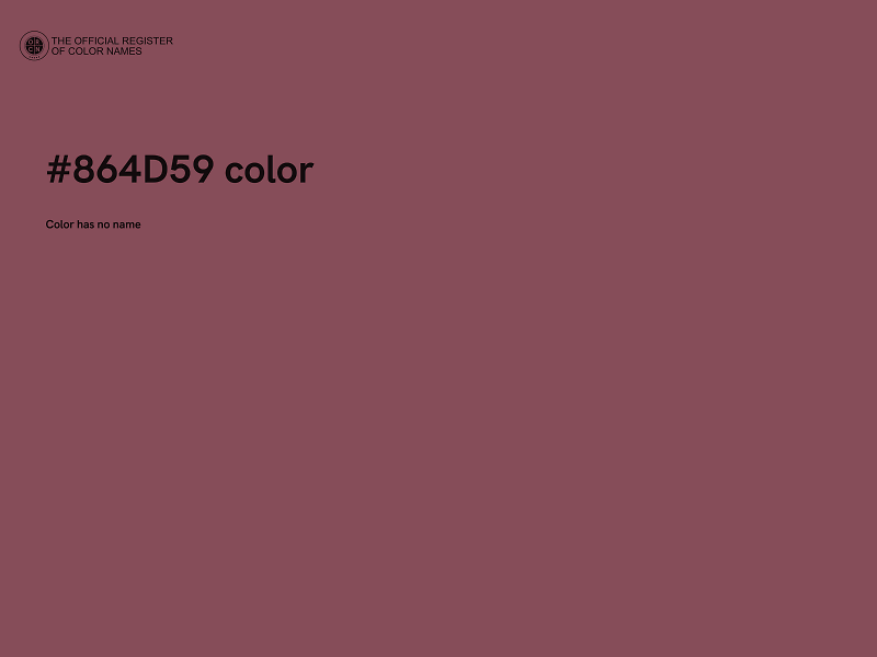 #864D59 color image
