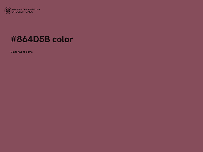 #864D5B color image
