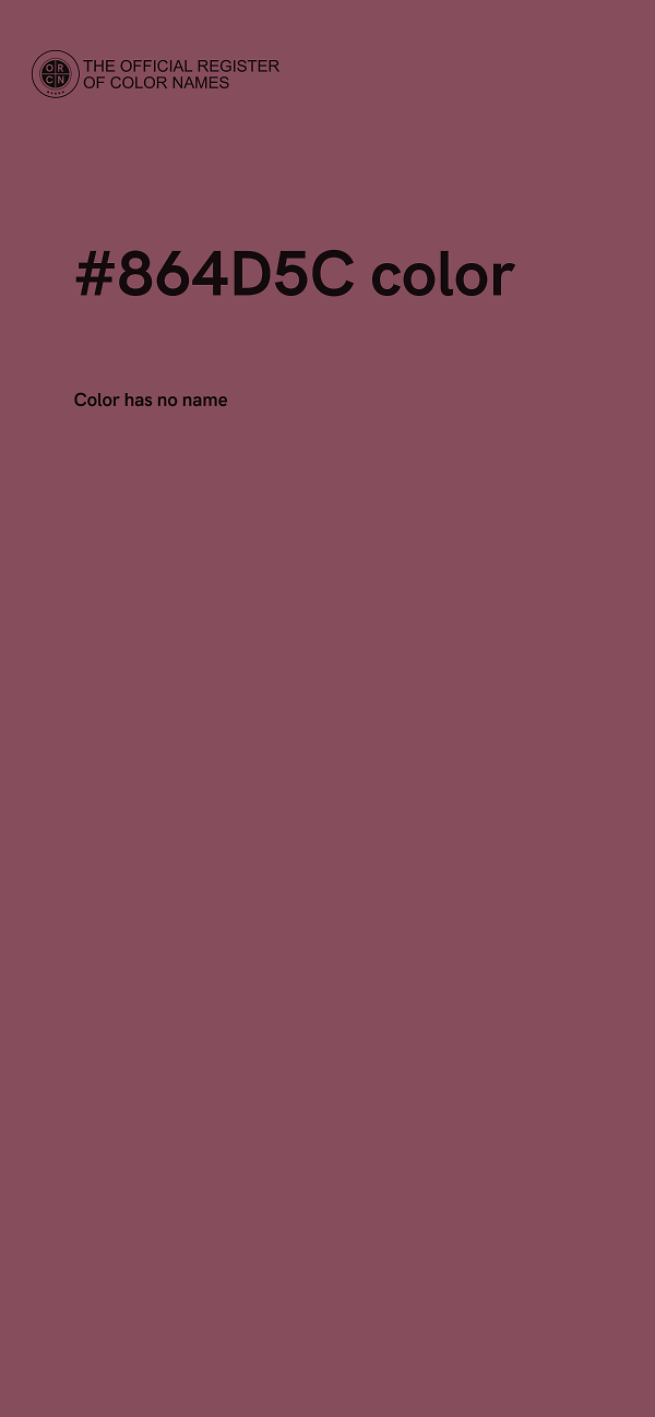 #864D5C color image