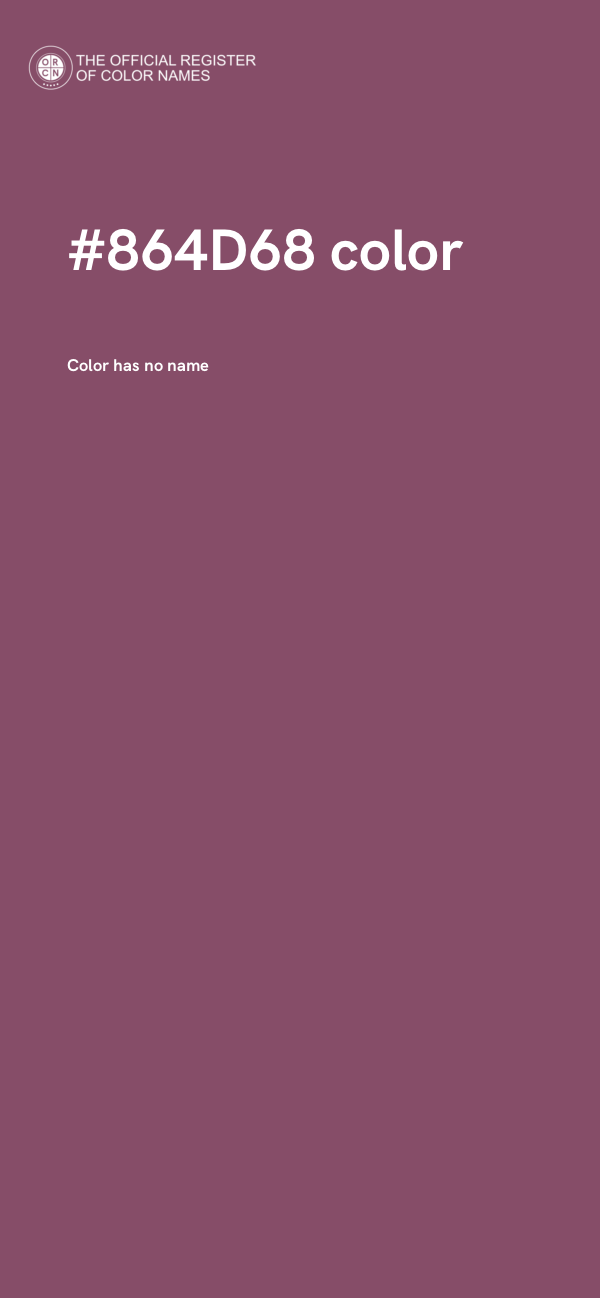 #864D68 color image