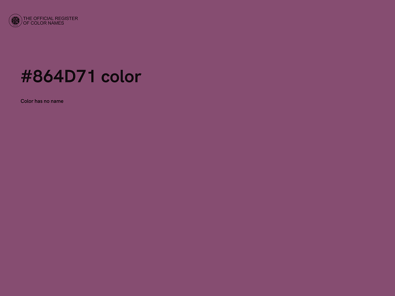 #864D71 color image