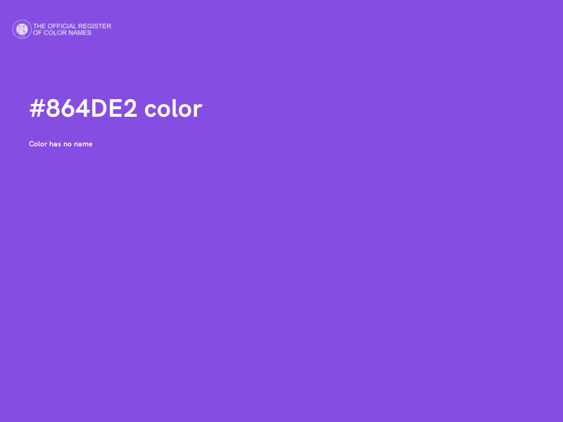 #864DE2 color image