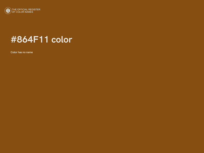 #864F11 color image