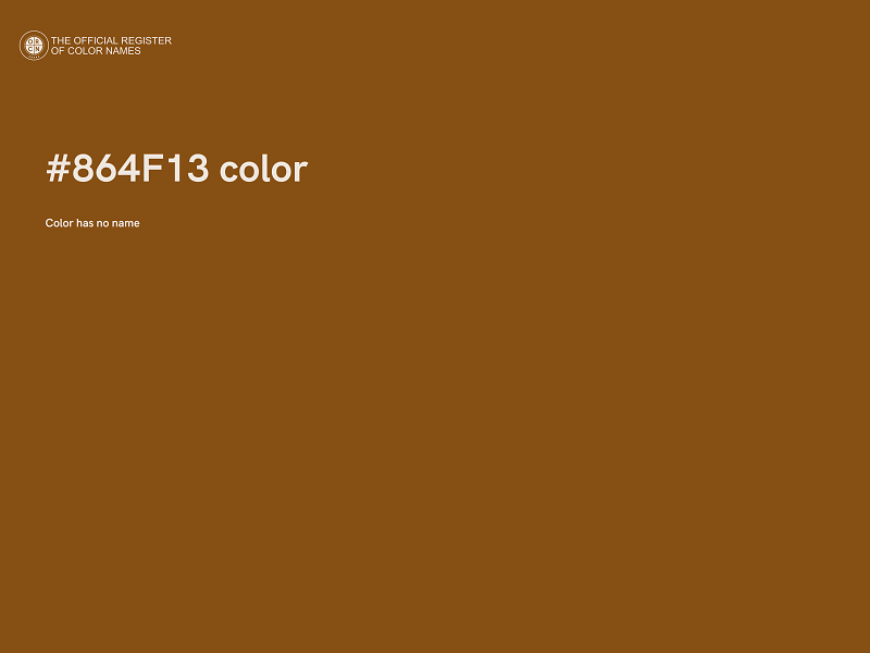 #864F13 color image