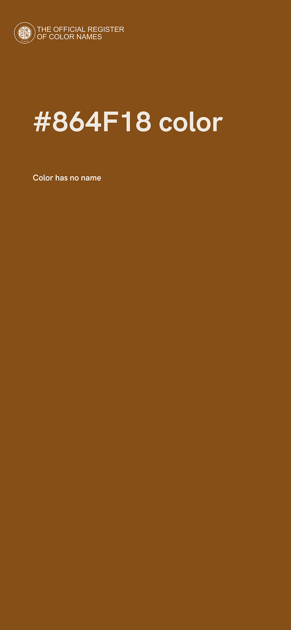 #864F18 color image