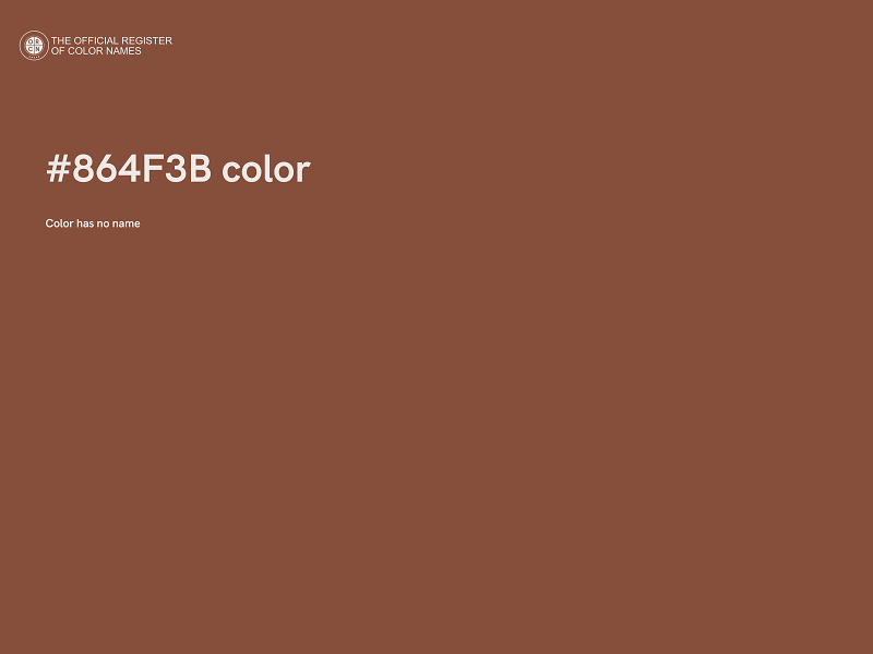 #864F3B color image