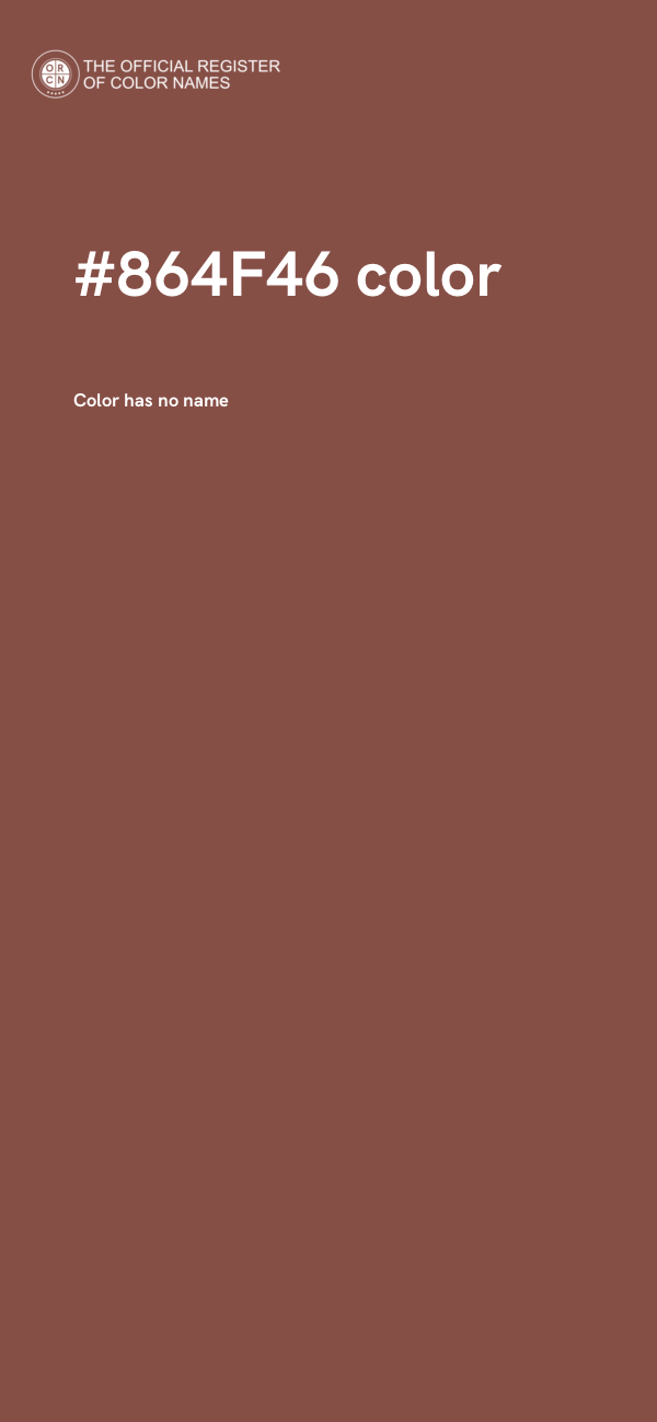 #864F46 color image