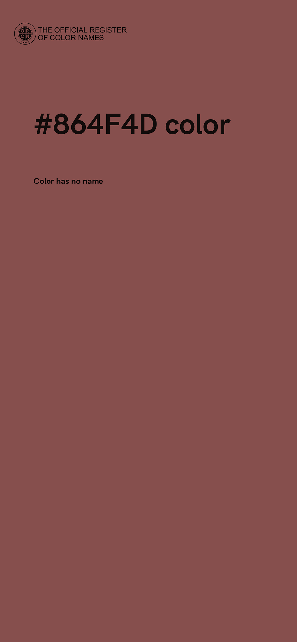 #864F4D color image
