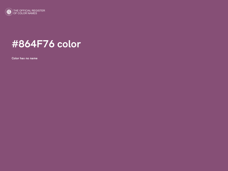#864F76 color image