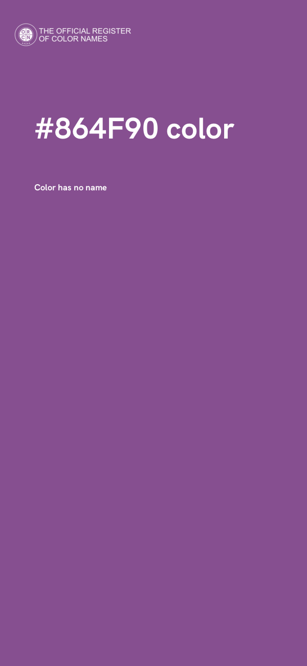 #864F90 color image
