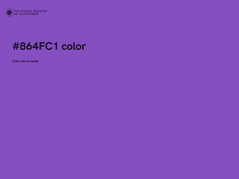 #864FC1 color image