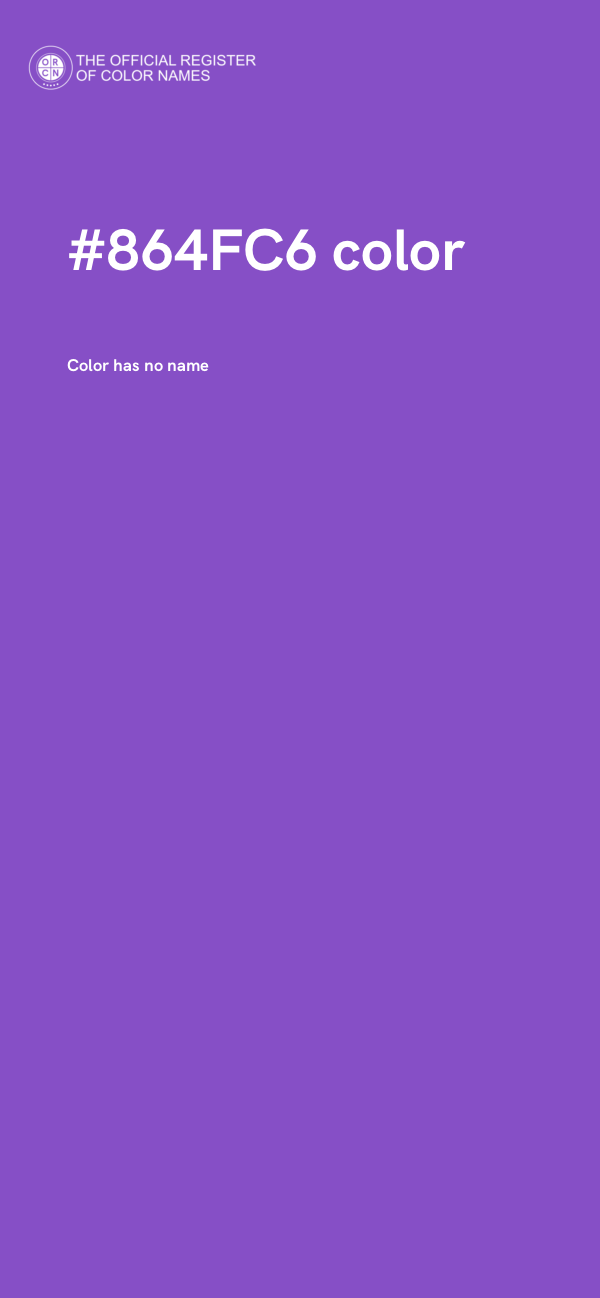#864FC6 color image