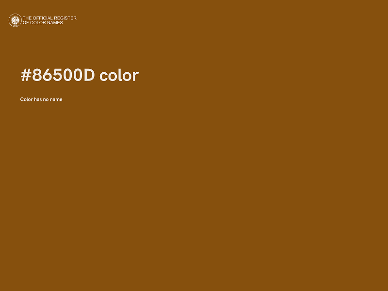 #86500D color image