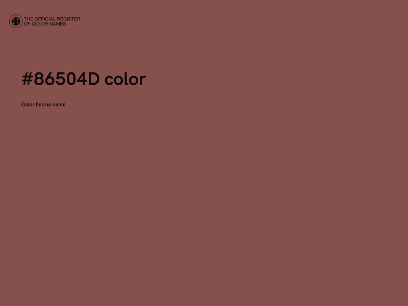 #86504D color image
