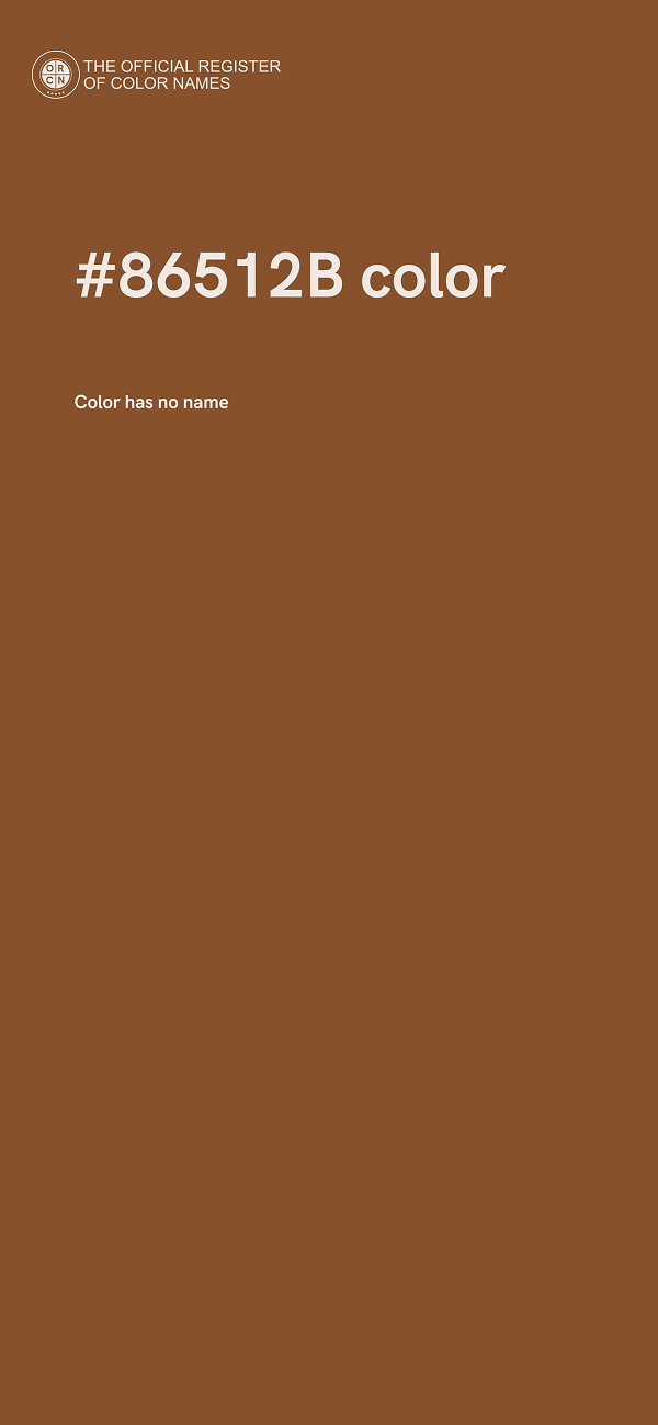 #86512B color image