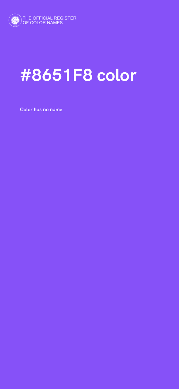 #8651F8 color image