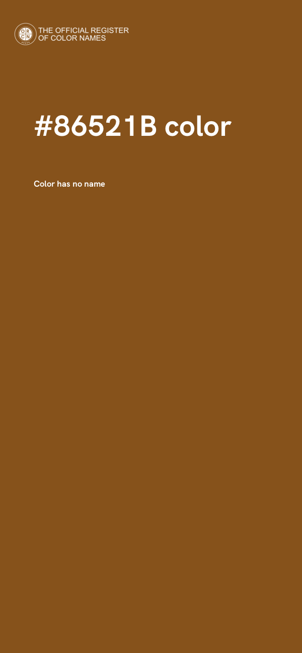 #86521B color image