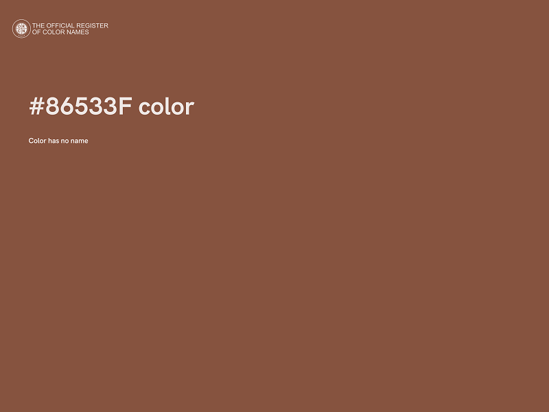 #86533F color image