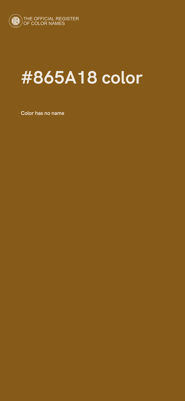 #865A18 color image