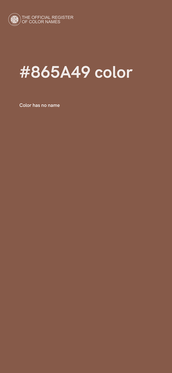 #865A49 color image