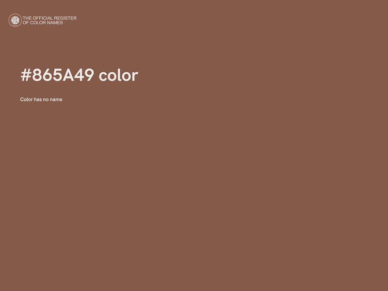#865A49 color image