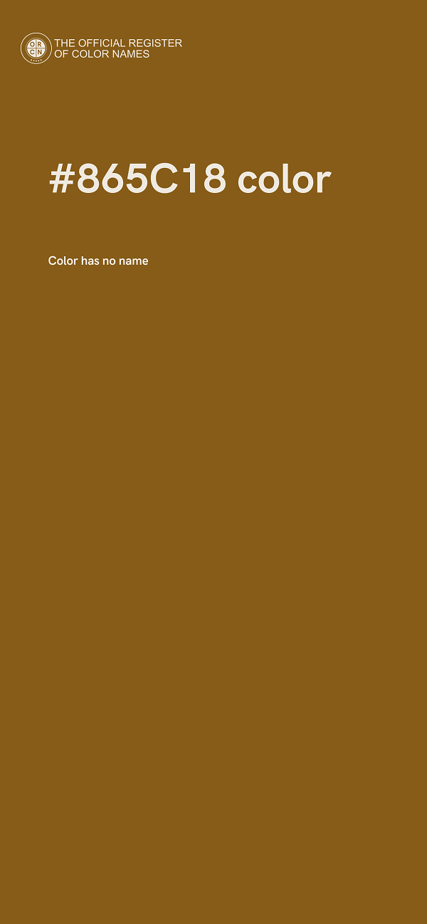 #865C18 color image