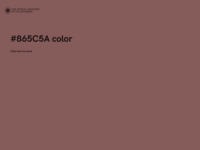 #865C5A color image