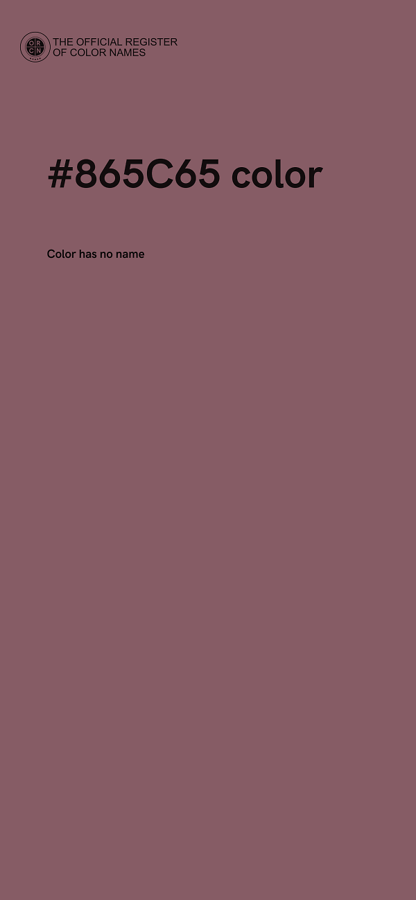 #865C65 color image