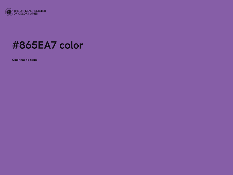 #865EA7 color image