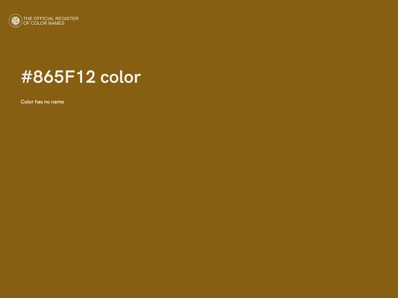 #865F12 color image