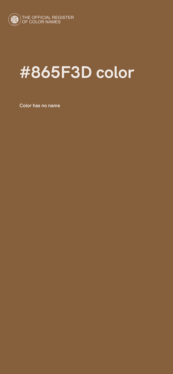 #865F3D color image