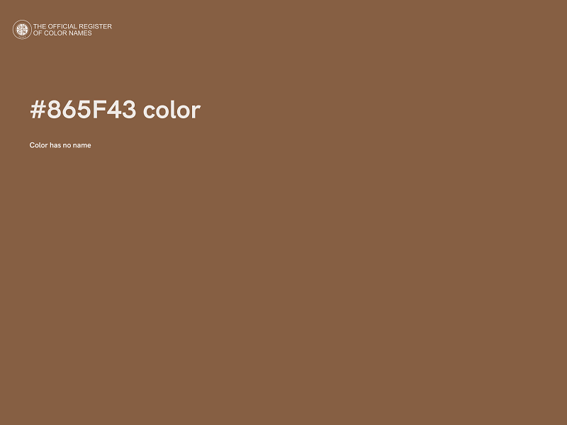 #865F43 color image