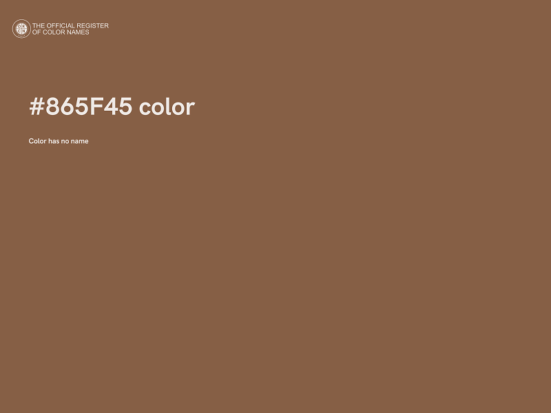 #865F45 color image