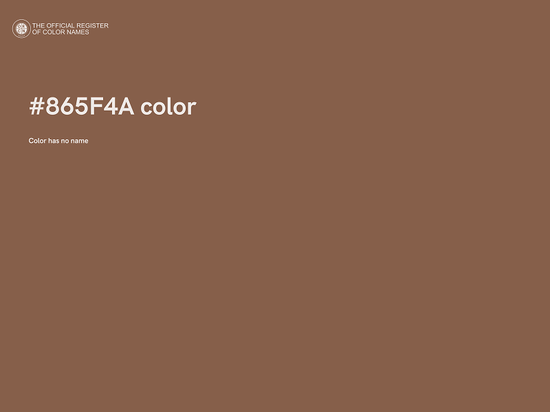 #865F4A color image