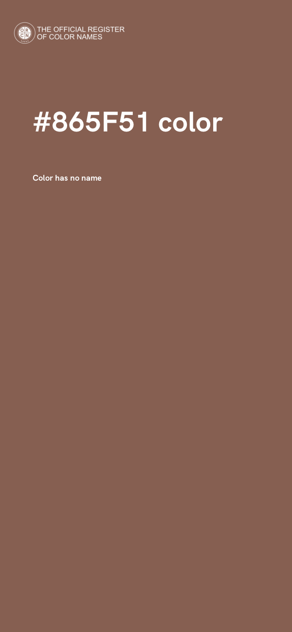 #865F51 color image