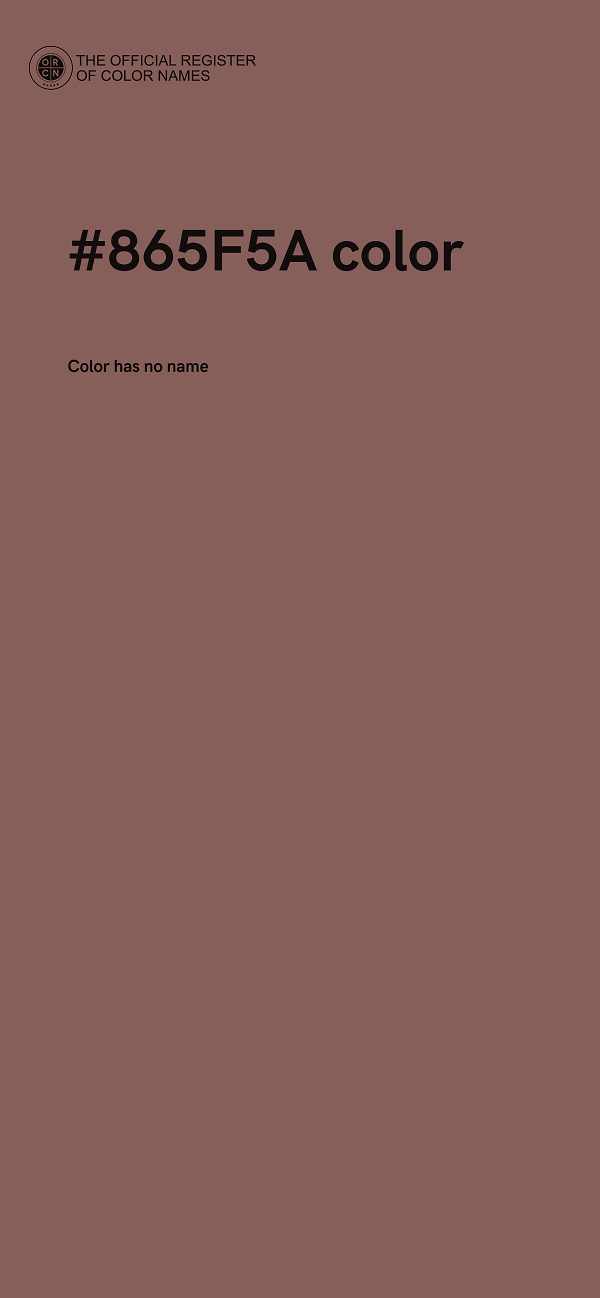 #865F5A color image