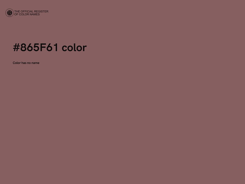 #865F61 color image