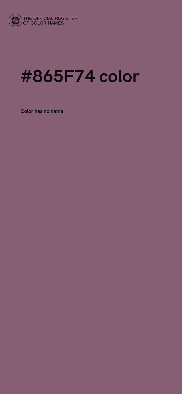 #865F74 color image
