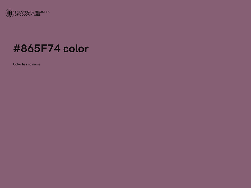 #865F74 color image