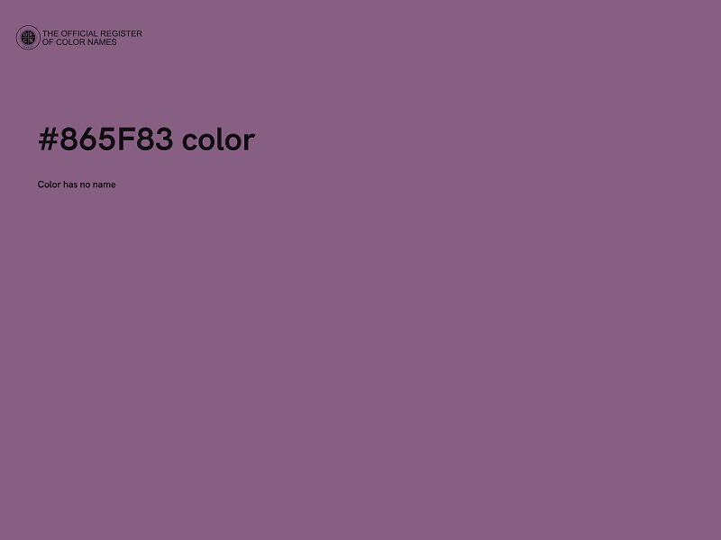 #865F83 color image