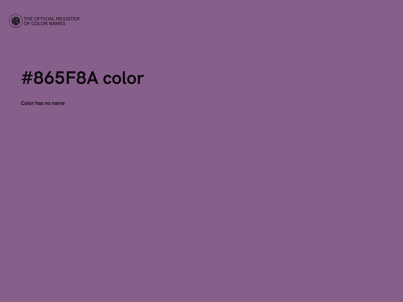 #865F8A color image