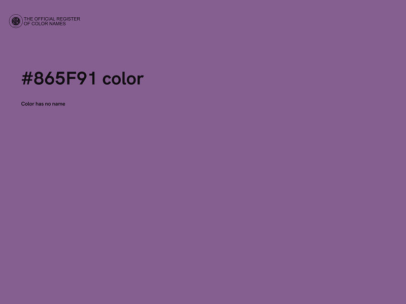 #865F91 color image
