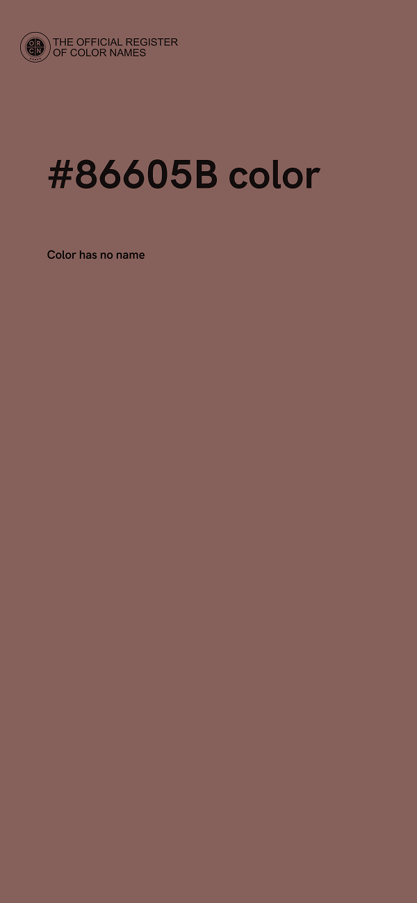 #86605B color image
