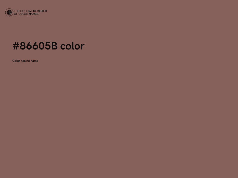 #86605B color image