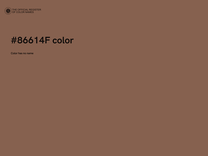 #86614F color image