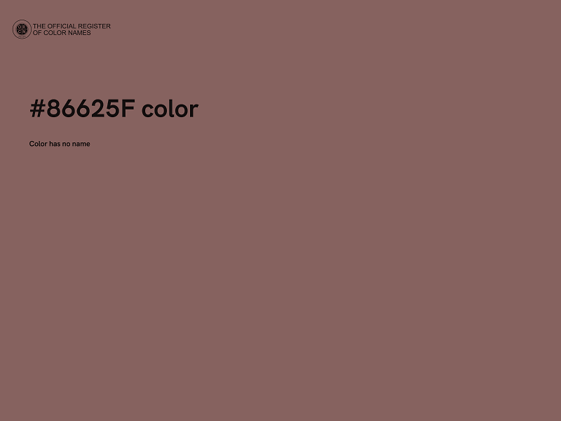 #86625F color image