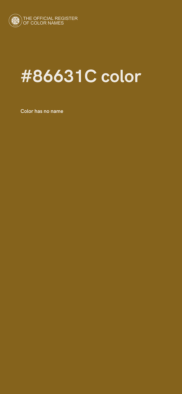#86631C color image